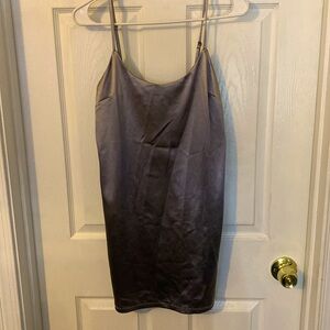 Grey Silk Dress